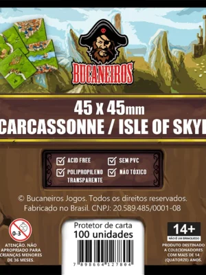 Sleeve Bucaneiros Carcassonne / Isle of Skye 45 x 45mm