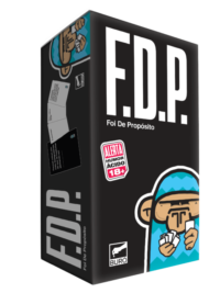 Caixa inclinada do jogo base FDP mostrando frente e lateral – comprar online