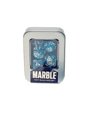 Kit de Dados: Marble - Navy Black
