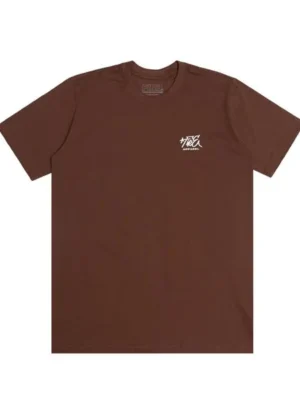 Fire Apparel Camiseta Básica Sprayed Tag Marrom