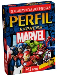 Frente da caixa do jogo Perfil Express Marvel – comprar online