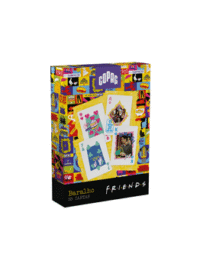 Frente da caixa do Baralho Friends Copag mostrando o design inspirado na série Friends