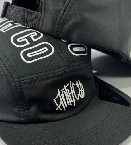 boné anth co, aba reta, streetwear, skate, five panel, poliéster, impermeável, microfibra