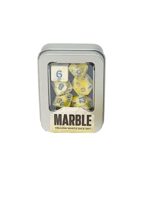 Kit de Dados: Marble - Yellow White