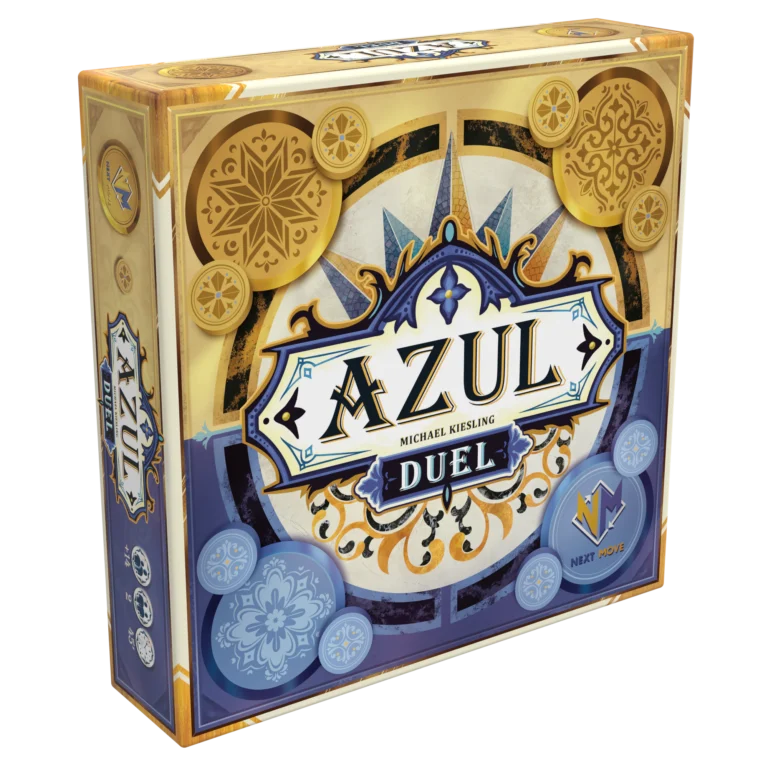 Frente da caixa do jogo Azul Duel - comprar jogo de tabuleiro estratégico 2 jogadores