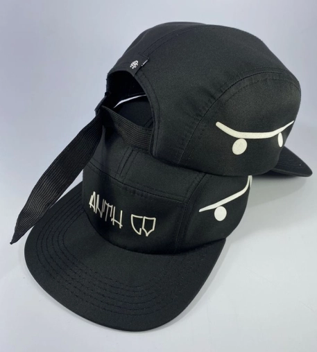 boné anth co, aba reta, streetwear, skate, five panel, poliéster, impermeável, microfibra