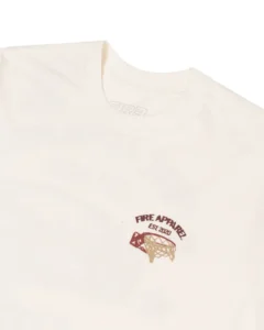 Zoom na estampa da frente da Camiseta Premium Streetwear Hoop Classic Offwhite da Fire Apparel