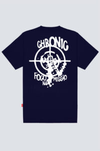 Camiseta Chronic basica 4279 azul bavieira, costas estampa silk urbana - Streetwear