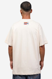 Camiseta Chronic basica 4393 bege off nustre, costas estampa silk urbana - Streetwear