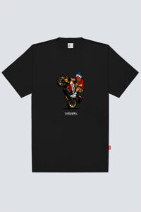 Camiseta Chronic basica 4393 preto, frente estampa silk urbana - Streetwear