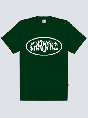 Camiseta Chronic basica 4420 verde, frente estampa silk urbana - Streetwear