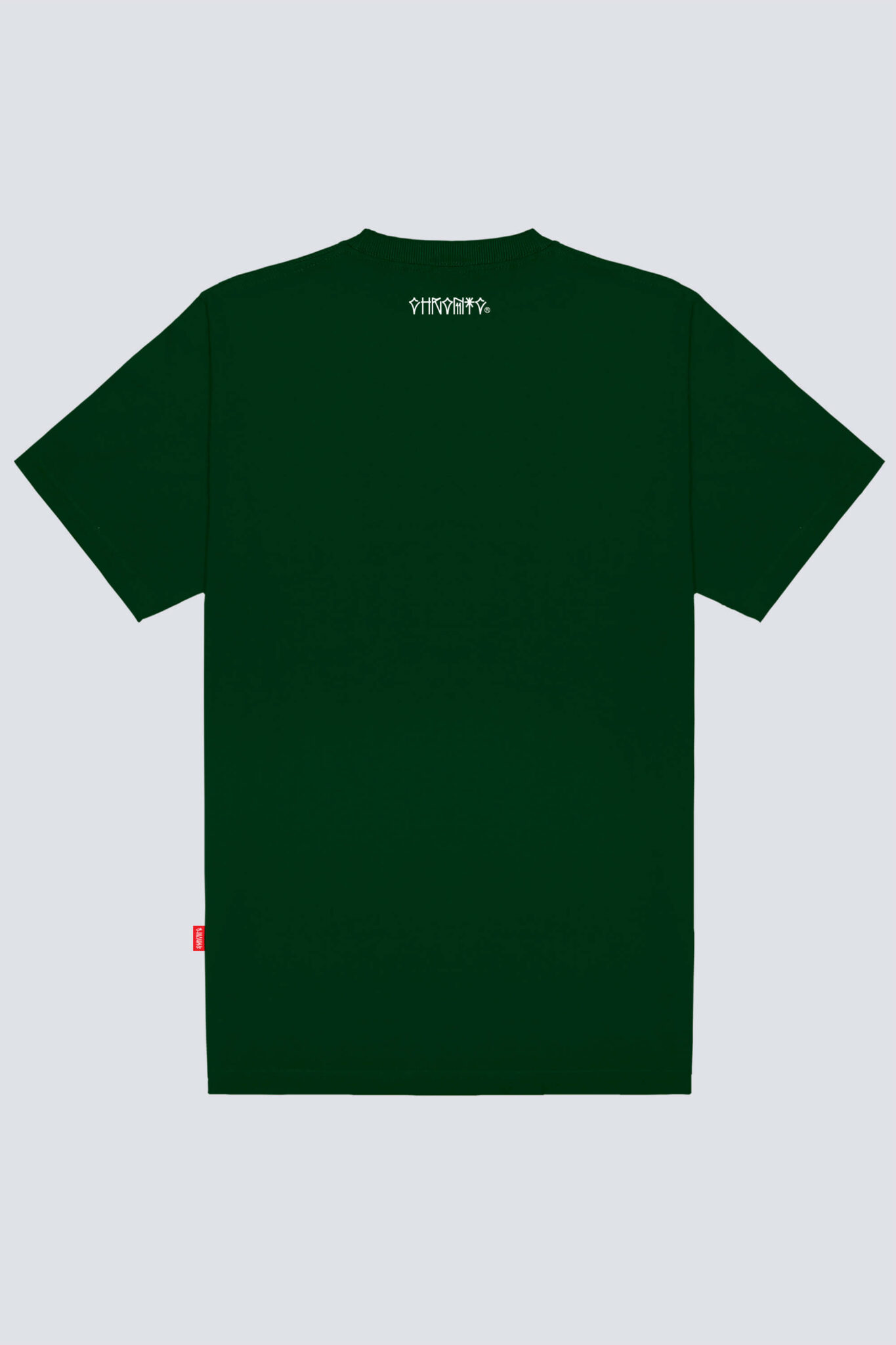 Camiseta Chronic basica 4420 verde, costas estampa silk urbana - Streetwear
