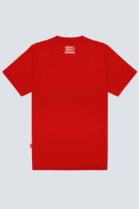 Camiseta Chronic basica 4504 vermelho, costas estampa silk urbana - Streetwear