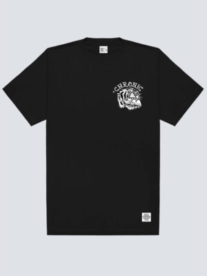 Camiseta Chronic oversized 4288 preta, frente estampa silk urbana - Streetwear