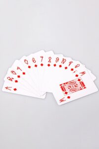 Cartas do Baralho da Chronic da Copag em leque mostrando os números do naipe de ouro