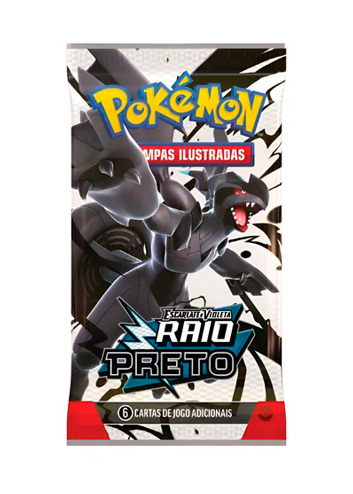 Booster Avulso de Pokémon TCG Raio Preto – lacre original visível, fundo claro