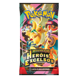 Booster Avulso de Pokémon TCG Heróis Excelsos – arte do Dragonite ex em destaque, lacrado