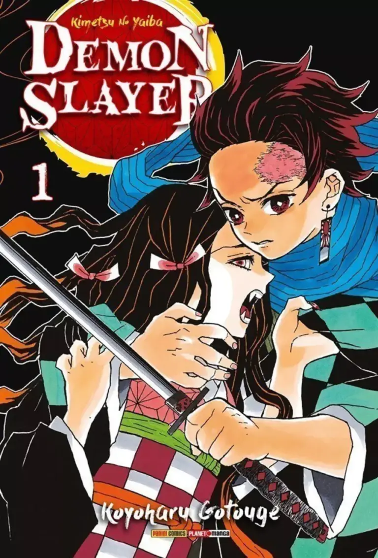 Capa do mangá Demon Slayer Kimetsu no Yaiba Volume 1 da Panini