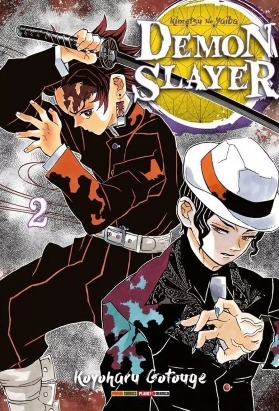 Capa do mangá Demon Slayer Kimetsu no Yaiba Volume 2 da Panini