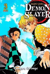 Capa do mangá Demon Slayer Kimetsu no Yaiba Volume 3 da Panini
