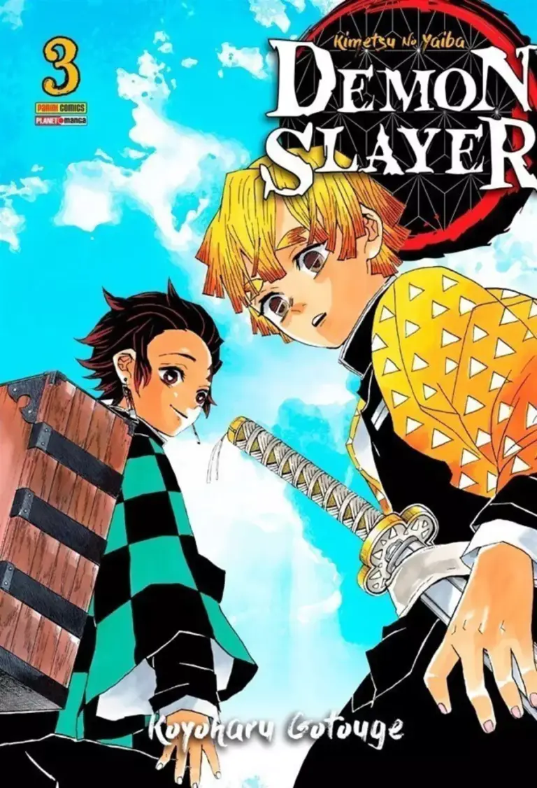 Capa do mangá Demon Slayer Kimetsu no Yaiba Volume 3 da Panini